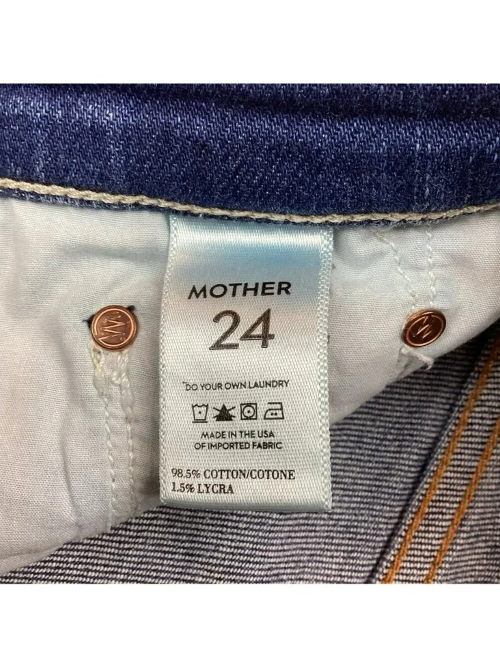 Mother Short Short Cuffed Short Blue 24 